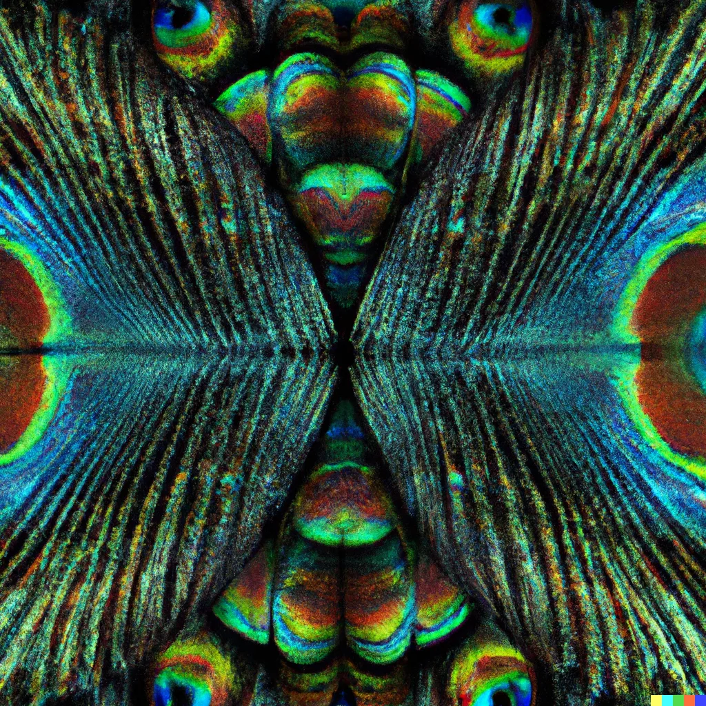 Tessellated peacock feather study — Fauvel digital research